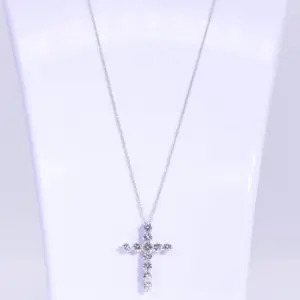 Tiffany & Co 2.23 ct Diamond Cross Pendant Necklace in Platinum