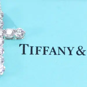 Tiffany & Co 2.23 ct Diamond Cross Pendant Necklace in Platinum