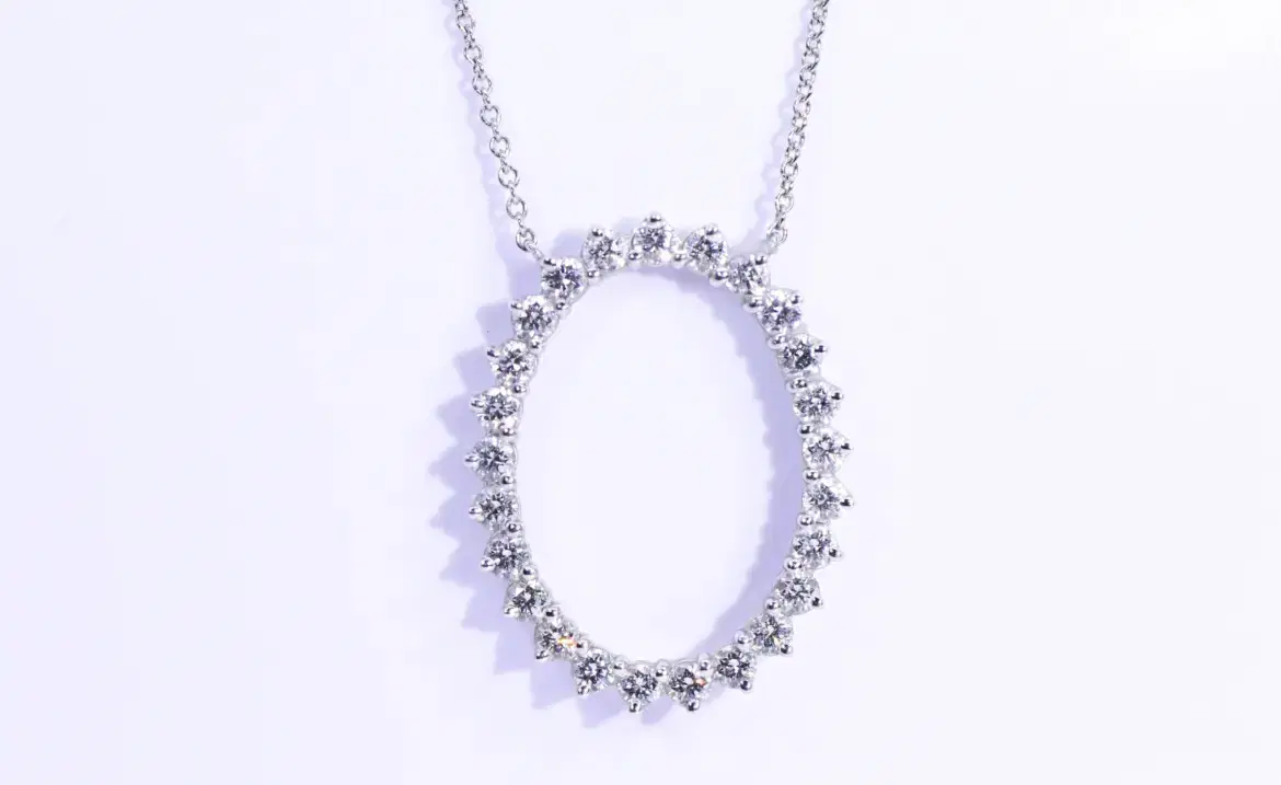 Tiffany & Co. 1 ct Diamond Circle Pendant Necklace in Platinum