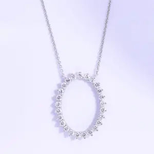 Tiffany & Co. 1 ct Diamond Circle Pendant Necklace in Platinum