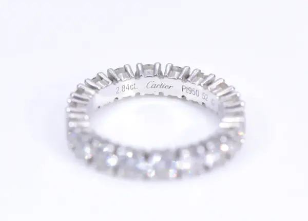 Cartier Destinee Eternity Ring 2.84ct Diamonds and Platinum