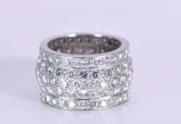 Cartier Nigeria Eternity Ring 5.5 ct Diamonds and 18k Gold