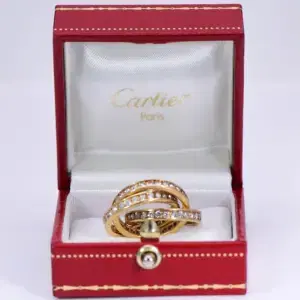 Cartier Trinity Eternity Ring Diamond and 18k Yellow Gold