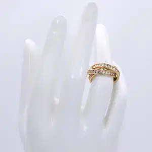 Cartier Trinity Eternity Ring Diamond and 18k Yellow Gold