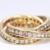 Cartier Trinity Eternity Ring Diamond and 18k Yellow Gold