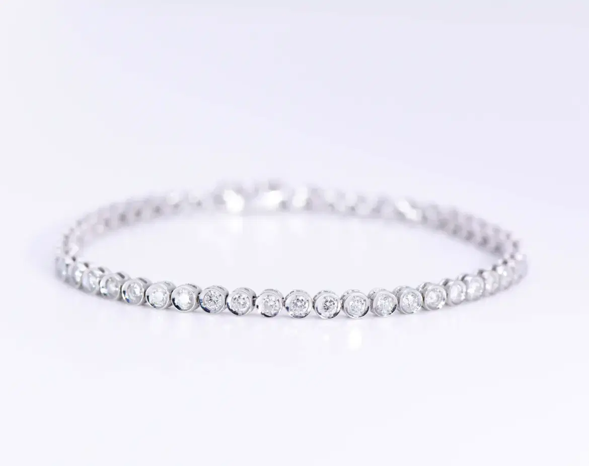 Diamond Bracelet 2.3ct 18k White Gold Sold In A Tiffany & Co. Box