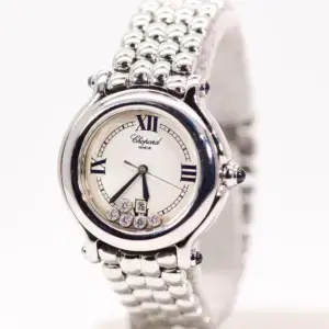 Chopard Happy Sport 32mm Steel and Five Floating Diamonds Watch