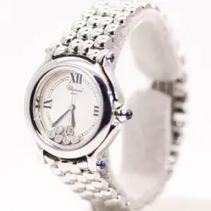 Chopard Happy Sport 32mm Steel and Five Floating Diamonds Watch