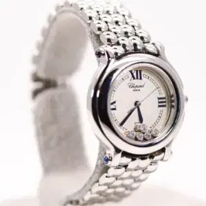 Chopard Happy Sport 32mm Steel and Five Floating Diamonds Watch