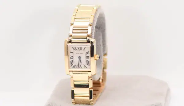 Cartier Tank Francaise Watch 20mm Yellow Gold Box