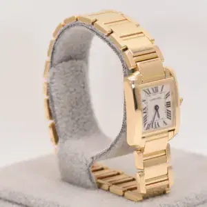 Cartier Tank Francaise Watch 20mm Yellow Gold Box