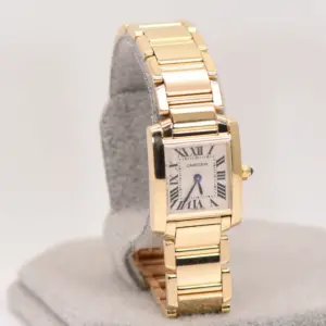 Cartier Tank Francaise Watch 20mm Yellow Gold Box