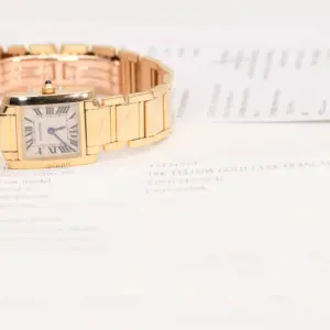 Cartier Tank Francaise Watch 20mm Yellow Gold Box