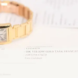 Cartier Tank Francaise Watch 20mm Yellow Gold Box