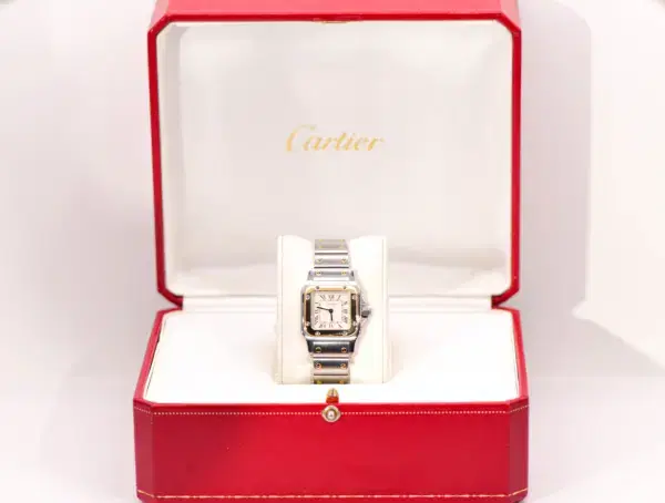 Cartier Santos Watch 24mm Yellow Gold & Steel Box Service