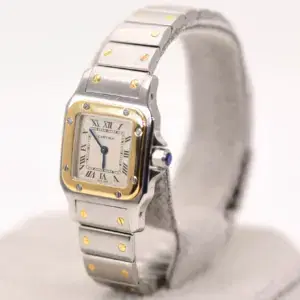 Cartier Santos Watch 24mm Yellow Gold & Steel Box Service