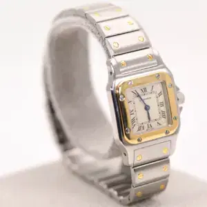 Cartier Santos Watch 24mm Yellow Gold & Steel Box Service