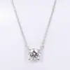 Tiffany & Co. 0.85 ct Solitaire Diamond Pendant Necklace Platinum