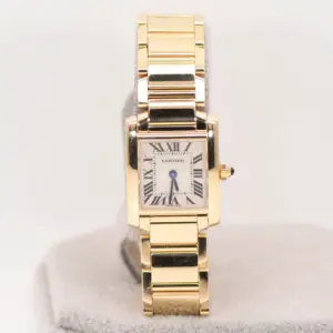 Cartier Tank Francaise Watch 20mm Yellow Gold Box