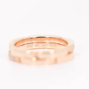 Cartier Maillon Rose Gold and Diamond Ring Size 51