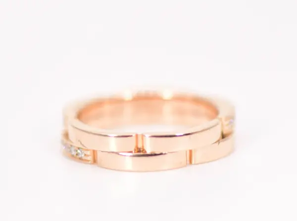 Cartier Maillon Rose Gold and Diamond Ring Size 51