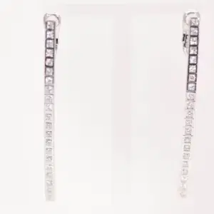 Cartier Lanieres Earrings 1.7ct Diamonds 18k White Gold