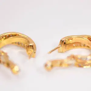 Cartier Trinity Earrings 0.9ct Diamonds 18k Yellow Gold