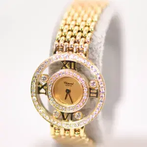 Chopard ‘Happy Diamonds’ Ladies 18k Gold Diamond Watch