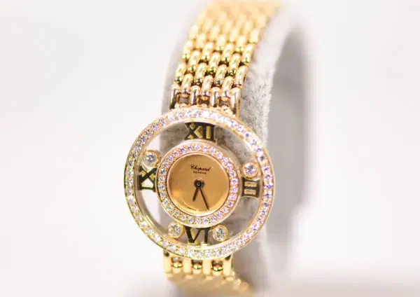 Chopard ‘Happy Diamonds’ Ladies 18k Gold Diamond Watch