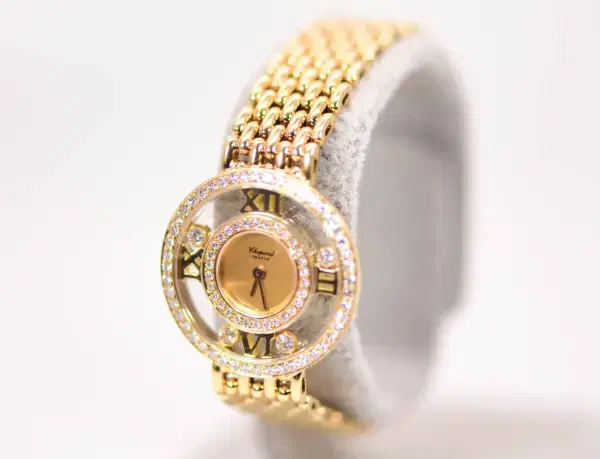 Chopard ‘Happy Diamonds’ Ladies 18k Gold Diamond Watch