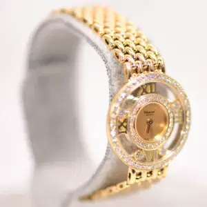 Chopard ‘Happy Diamonds’ Ladies 18k Gold Diamond Watch