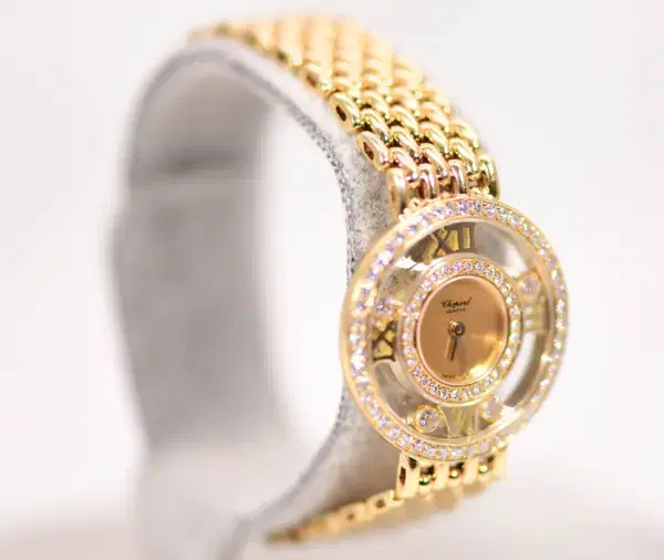 Chopard ‘Happy Diamonds’ Ladies 18k Gold Diamond Watch