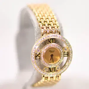 Chopard ‘Happy Diamonds’ Ladies 18k Gold Diamond Watch