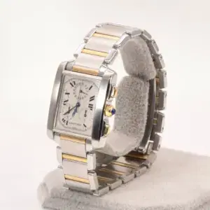 Cartier Tank Francaise Chronograph Watch 39mm Yellow Gold & Steel