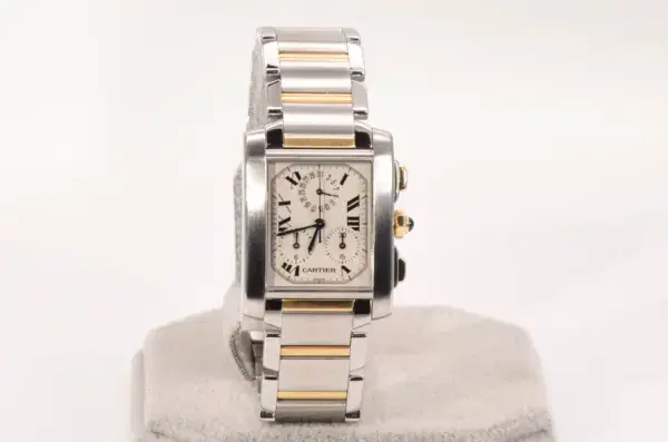 Cartier Tank Francaise Chronograph Watch 39mm Yellow Gold & Steel