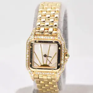 Cartier Panthere Watch 22mm Limited Edition Sundial Diamond 18k Gold