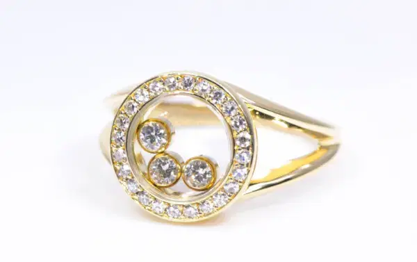 Chopard ‘Happy Diamonds’ 18k Yellow Gold Ring