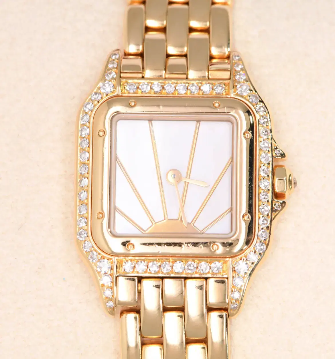 Cartier Panthere Watch 22mm Limited Edition Sundial Diamond 18k Gold