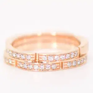 Cartier Maillon Rose Gold and Diamond Ring Size 51