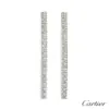 Cartier Lanieres Earrings 1.7ct Diamonds 18k White Gold