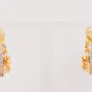 Cartier Trinity Earrings 0.9ct Diamonds 18k Yellow Gold