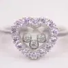 Chopard ‘Happy Diamonds’ 18k White Gold Heart Ring