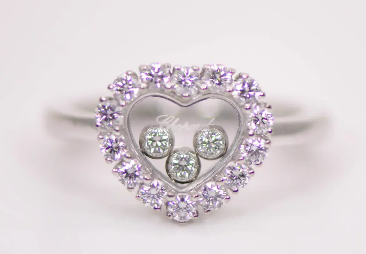 Chopard ‘Happy Diamonds’ 18k White Gold Heart Ring