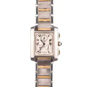 Cartier Tank Francaise Chronograph Watch 39mm Yellow Gold & Steel