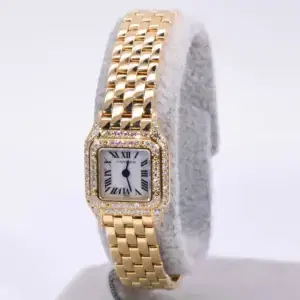 Cartier Panthere Mini Factory Diamond Watch 18k Gold