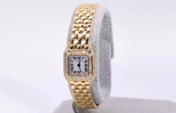 Cartier Panthere Mini Factory Diamond Watch 18k Gold