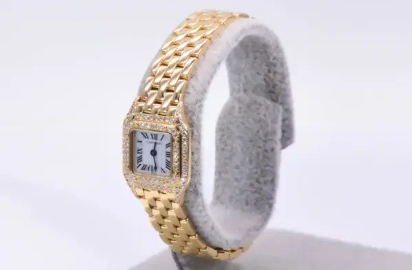 Cartier Panthere Mini Factory Diamond Watch 18k Gold