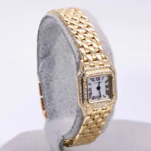 Cartier Panthere Mini Factory Diamond Watch 18k Gold