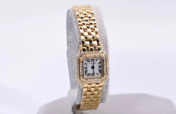 Cartier Panthere Mini Factory Diamond Watch 18k Gold