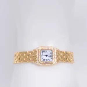 Cartier Panthere Mini Factory Diamond Watch 18k Gold